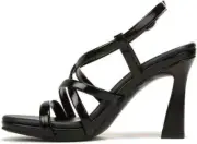 Naturalizer Women's Luisa Heeled Slingbacks Sandals Black Patent Leather Sz 9.5