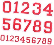 BRIGHTFUFU T-Shirt Numbers Stickers Set 20pcs Self Adhesive Non-Woven for Football Sports Shirt Helmet