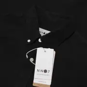No Nationality NWT Levon Casual Button Down Shirt Size Medium in Solid Black