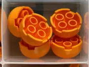LEGO Parts - Orange Brick, Round 3 x 3 x 1 1/3 Dome Top - No 49308 - QTY 5