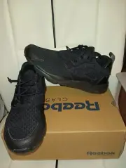 Reebok Furylite Ortholite Slip-On Sneakers Black AR2783 Men's Size 9 NEW
