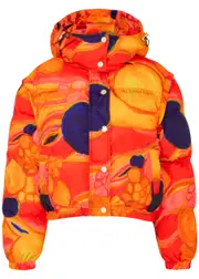 Helmstedt Nina Printed Quilted Shell Jacket - Red - XS (UK6 / XS) XS (UK6 / XS)