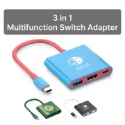 Nintendo Switch OLED 3-in-1 Type-C Hub Adapter USB-C to USB 3.0 HDMI & USB-C PD