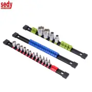 6-Pieces Socket Holder Sliding Rail Tray Organizer Clips 1/4" 3/8" 1/2" Storage
