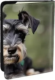 [JEJEA] Adorable Schnauzer Print Travel Organizer Credit Cards Case Passport BookPassport Holder Cover Wallet forTraveling,, Black, One Size
