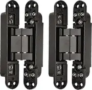 2Pcs 6 Inch Concealed Door Hinges Invisible Hinges Concealed Hinges 180 Degree Swing Hinge 3 Adjustable Butt Hinge A