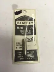New! STANLEY ROUTER BIT #85108 Core Box Bit 2 Flutes USA Steel