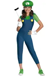 Luigi Tween Girls Super Mario Book Week Costume