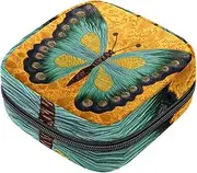 Period Bag,Sanitary Napkin Storage Bag,Vintage Texture Butterfly,Tampon Bag for Purse