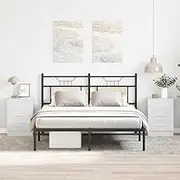 Bedside Cabinets 2 pcs High Gloss White 38x35x56 cm Engineered Wood Bedroom Storage
