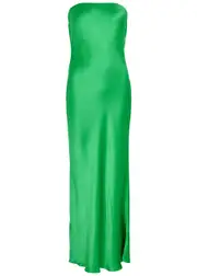 Bec & Bridge Moon Dance Strapless Satin Maxi Dress - Green - 6 (UK6 / XS) 6 (UK6 / XS)