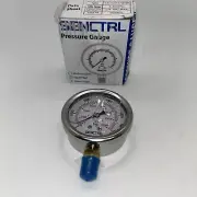 Senctrl Pressure Gauge 1/4" NPT Bottom Lower Mount Glycerin Filled 5000 PSI 2.5"