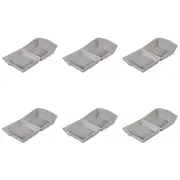 6PK Davis & Waddell Nori Porcelain Divided Platter Small 28x14cm - Light Grey