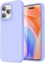 [ZUSLAB] Case for iPhone 15 Pro Liquid Silicone Anti-Scratch Gel Rubber Shockproof Protective Cover with Soft Microfiber Lining for Apple (2023) - Purple