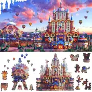 Wooden Jigsaw Puzzle for Adults by FoxSmartBox - 425 Pieces - Magic Castle