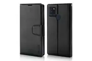ZUSLAB Galaxy A21s Case, Hanman Leather Wallet Card Cover Case for Samsung (2020) - Black