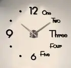 DIY Wall Clock Modern Frameless Large 3D Wall Watch Giant Roman Numerals for Hom