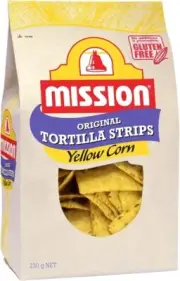 Mission Original Tortilla Strips, Yellow Corn Chips, 230g