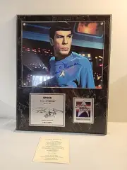 Star Trek 25th Anniversary Leonard Nimoy Spock Autographed Plaque #1301/2500