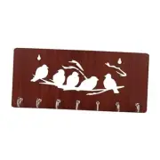 Key Holder Wall Mount | Key Hooks for Wall | Key Rack | Key Hanger (7 Brown