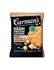 Carman's White Choc & Macadamia Protein Cookie 60g x 12