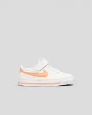 [Nike] Nike Toddlers' Court Legacy Shoes in Sail/Apricot Agate/White Size 2 2 Sail/Apricot Agate/White