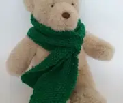 Teddy Bear Clothes, Handknitted Green Scarf