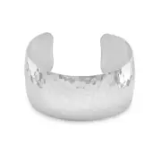 Sterling Silver 1.25 inch Hammered Cuff Bracelet