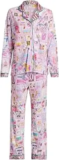 [Generic] Johnny Was Colorful Carly PJ Set - Sleep Set - Sekai Oci Postcard Inspired Pattern Home Lounge Wear New - Large Multi
