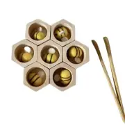 & Beehive Stacking Toy Learning Tangram Sensory Wooden Puzzle for Preschool