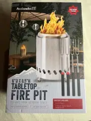 AVALANCHE NIB - SEALED Smokeless Tabletop Fire Pit & Skewers Set Pellets or Wood