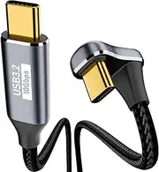 tunghey 180 Degree U Shape USB C to USB C 3.1 Gen 2 Cable 10Gbps Data Transfer, 4K Video Output Monitor Cable 100W PD Fast Charging, for 15Pro/15ProMax/15/15Plus, Ma-cBook (1M)