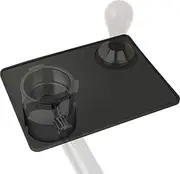 New Espresso Tamper Mat with Portafilter Holder, Food Safe Silicone Coffee Tamping Mat for Breville Portafilter, Anti-Slip Soft Black Tamper Pad, Barista Tool for Home Kitchen Office Bar