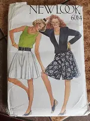 pattern NEW LOOK #6084 SIZES 8 to 18 JACKET & CULOTTES