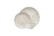 12pc Ecology Speckle Stoneware Polka Dinnerware Kitchen Dining Serving Set