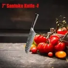 7" Santoku Knife Damascus Kitchen Stainless Steel Cleaver Slicing Knife.