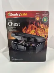 SentrySafe Fireproof Box with Key Lock & Carry Handle #1200 - Small Chest Vault