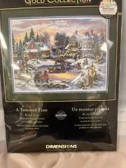 Dimensions Gold Collection Counted Cross Stitch Kit, Treasured Time Christmas 16