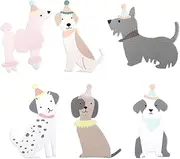 Qianyu 24 PCS Dog Cupcake Toppers Puppy Dog Birthday Party Decorations Dog Themed Party Supplies Baby Shower Cake Toppers for Dog Lover Cookies Cakes Fruits Ice Cream Desserts