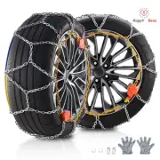 Auto Tightening Snow Chains Diamond Mesh Anti-slip Traction Wheel Chains 232805