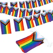 38PCS/50Feet Progress Pride Flags Banner, LGBTQ Pride Bunting with String for Garden Bar, Bunting Flags for Outdoor Indoor Party Decoration Celebrating Month Events