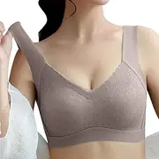 ZRBDHGF Plus Size Wireless Bras Women Full Support, Comfort Bras for Women V Neck Wireless Bras Classic Sports Bra
