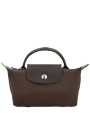 Longchamp Le Pliage Green Canvas Pouch With Handle