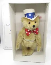 STEIFF #667183 FIRST AMERICAN TEDDY, Growler Mint/Box/Tag