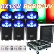 1-6X108W RGBWA+UV LED Par Light Battery Wireless DMX WiFi APP DJ Lights Uplight