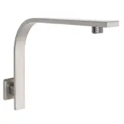 Bathroom Square Wall Gooseneck Shower Arm Cubic Outlet Pipe Brushed Nickel