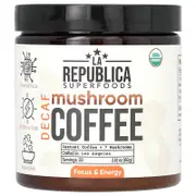 LA Republica, Mushroom Coffee, Instant Coffee + 7 Mushrooms, Decaf, 2.12 oz (60 g)