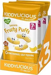 Kiddylicious Gluten-Free Banana Puffs Multipack, 40g (Pack of 3)