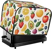 Generic Vegetable And Fruit Print 2 Slice Toaster Cover Fingerprint Bread Maker Protectors,Kitchen Small Appliance Dust Cover