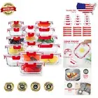 Stackable Meal Prep Containers - 30-Piece Glass Set with Leak-Resistant Lids